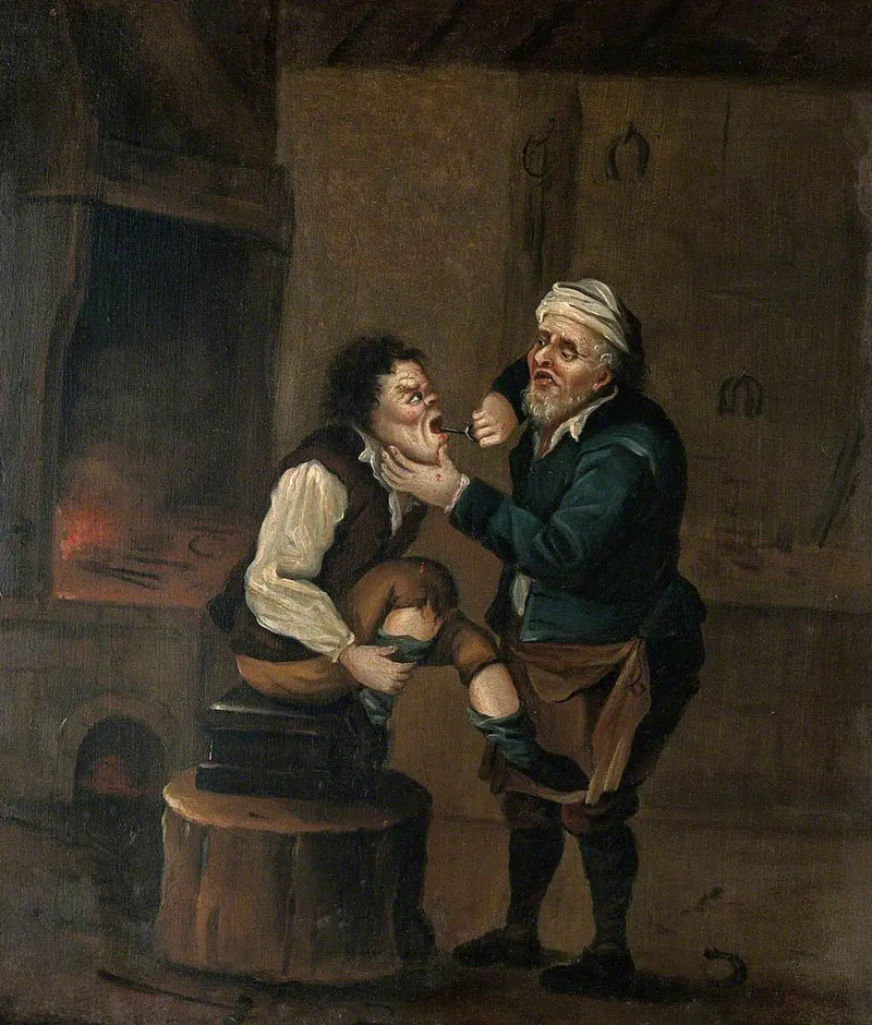 A farrier extracting a man's tooth - David Teniers the Younger