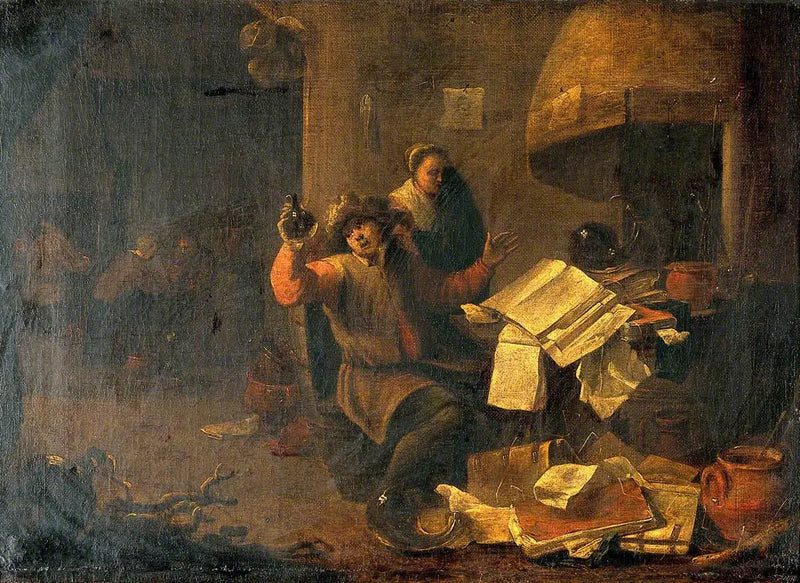 A physician-alchemist examining a urine vial - David Teniers le Jeune