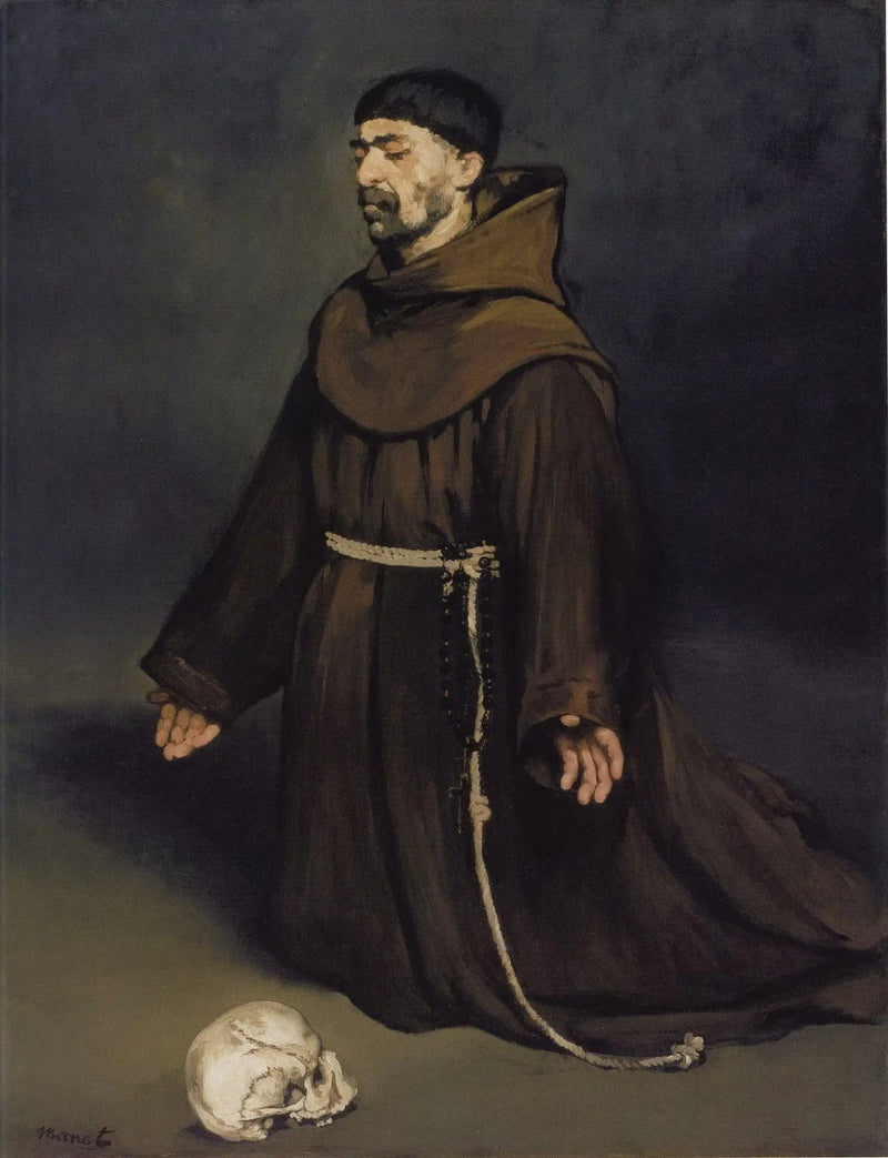 A Monk in Prayer - Édouard Manet