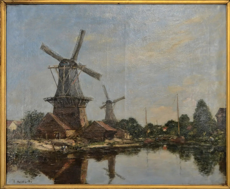 A Windmill in Holland - Eugène Boudin