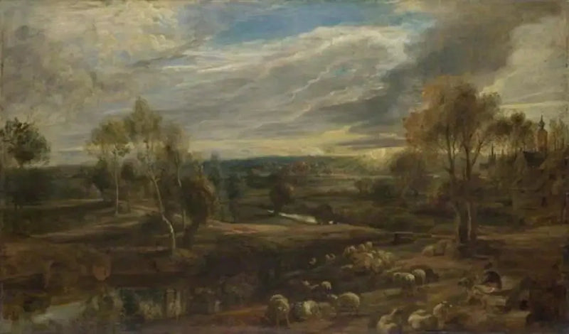 A landscape with a shepherd and his flock - Peter Paul Rubens