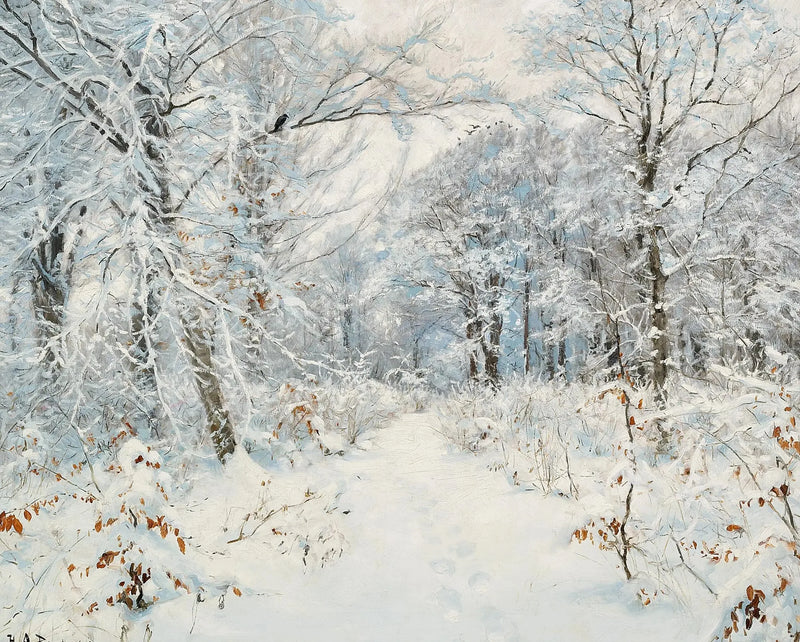 An winter forest landscape. - H. A. Brendekilde