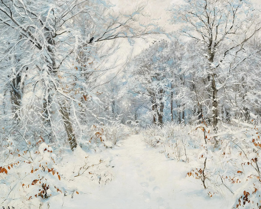 An winter forest landscape. - H. A. Brendekilde