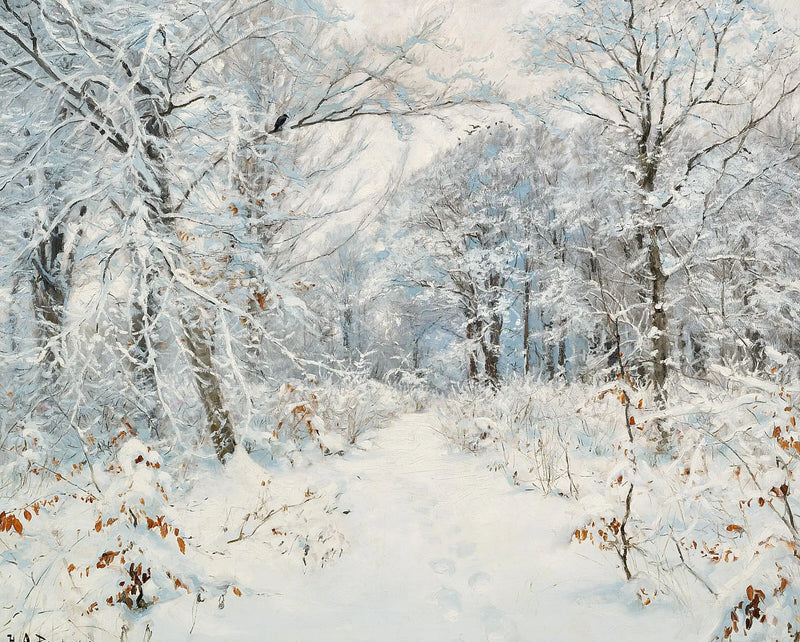 An winter forest landscape. - H. A. Brendekilde