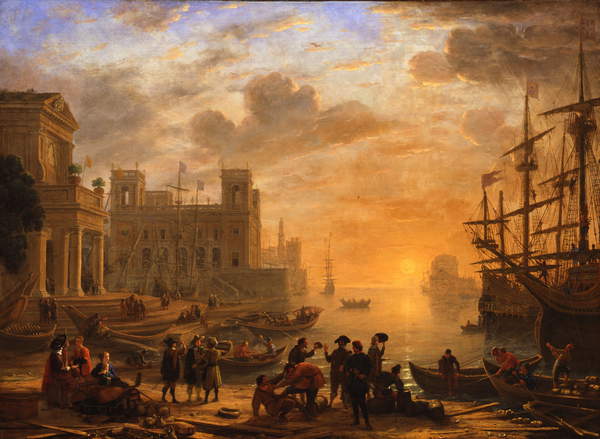 A port landscape at sunset - Claude Lorrain