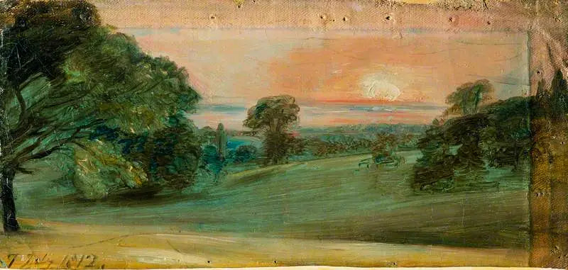 A landscape near East Bergholt, in the evening - John Constable