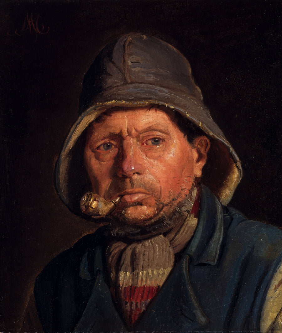 A fisherman smokes his pipe. - Michael Peter Ancher