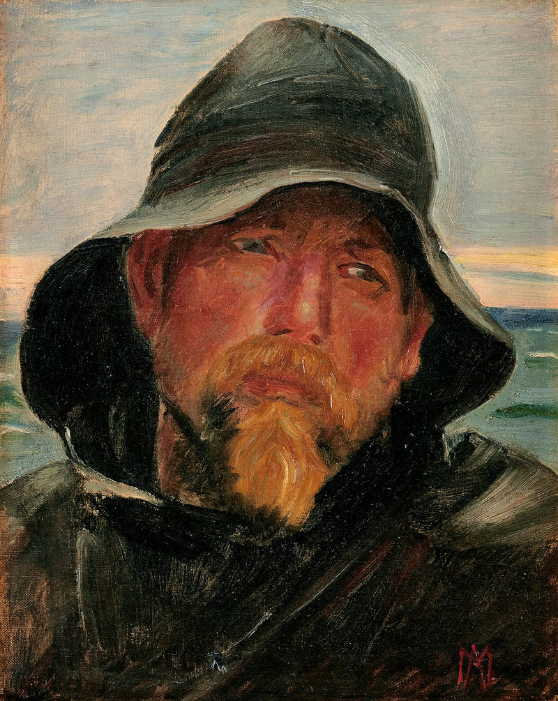 A fisherman. (painting by M. Ancher) - Michael Peter Ancher