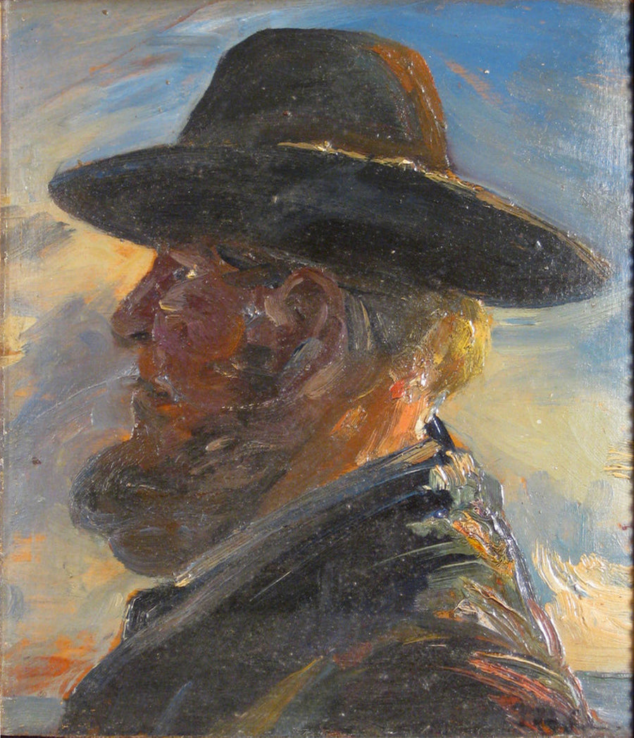 A fisherman at sunset. - Michael Peter Ancher