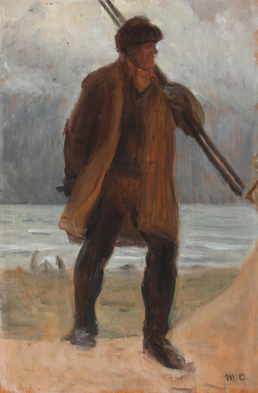 A fisherman on the beach. - Michael Peter Ancher