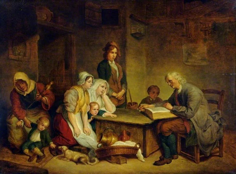 A Father Reading the Bible to His Family - Jean-Baptiste Greuze
