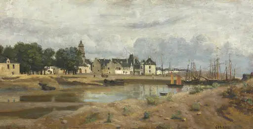 A seaport in Brittany - Jean-Baptiste Camille Corot