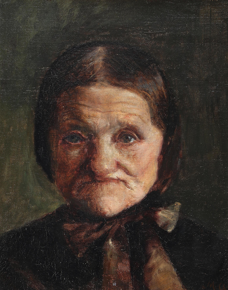 A portrait of Maren Bollerhus. -Michael Peter Ancher