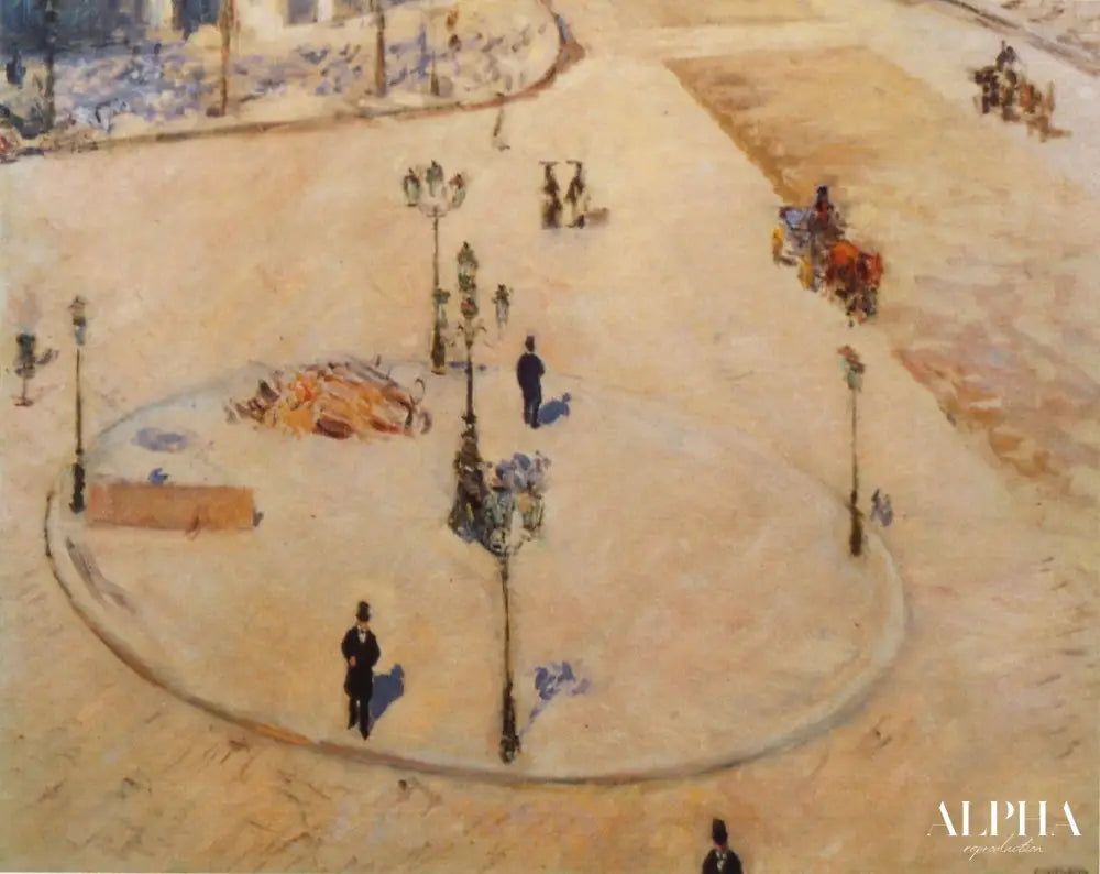 Un refuge, boulevard Haussmann - Caillebotte - Reproductions de tableaux et peintures haut de gamme