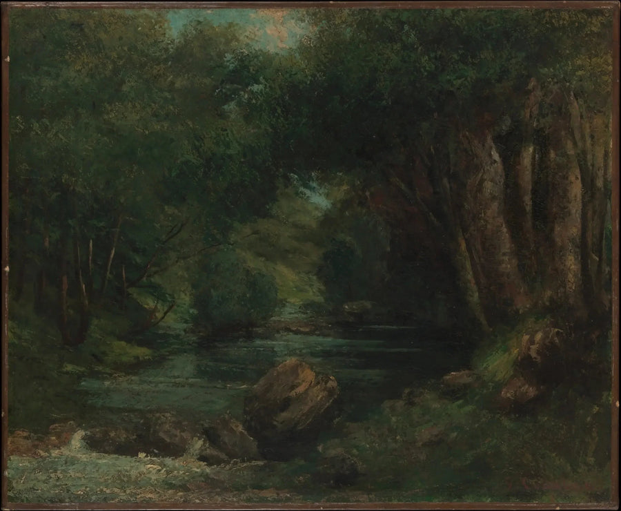 A Stream in the Forest - Gustave Courbet