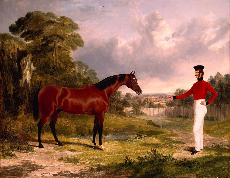 A soldier with an officer's destrier - John Frederick Herring, Sr.