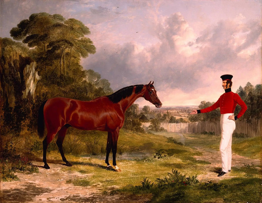 A soldier with an officer's destrier - John Frederick Herring, Sr.