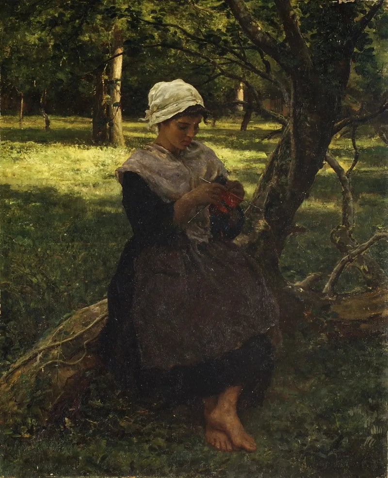 A peasant sweater - Jules Breton