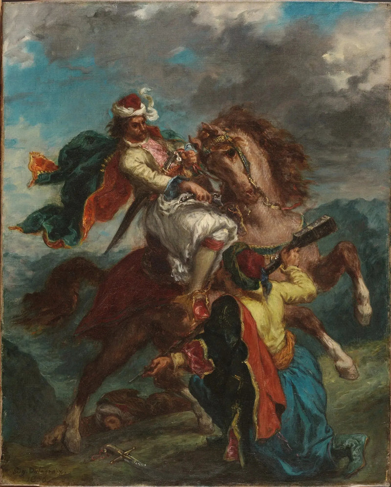 A Turk Approaches a Greek Horseman - Eugène Delacroix