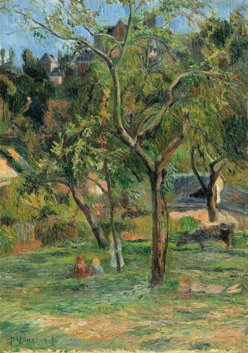 An Orchard Below the Church of Bihorel - Paul Gauguin