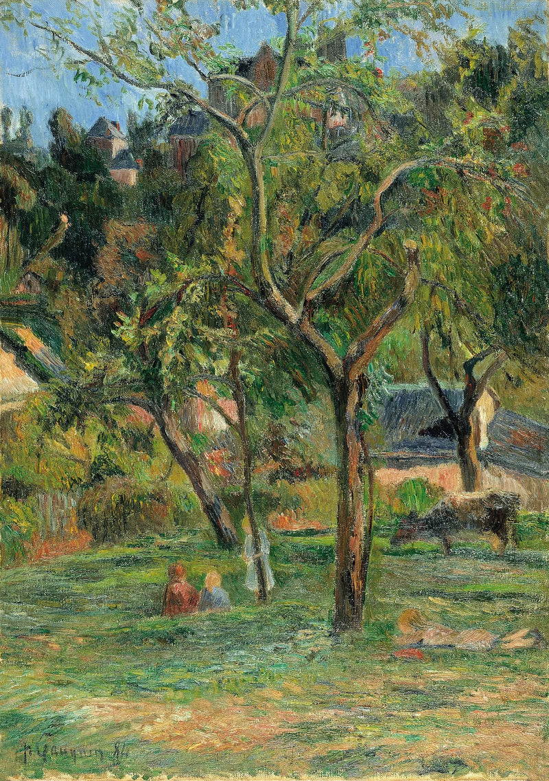 An Orchard Below the Church of Bihorel - Paul Gauguin