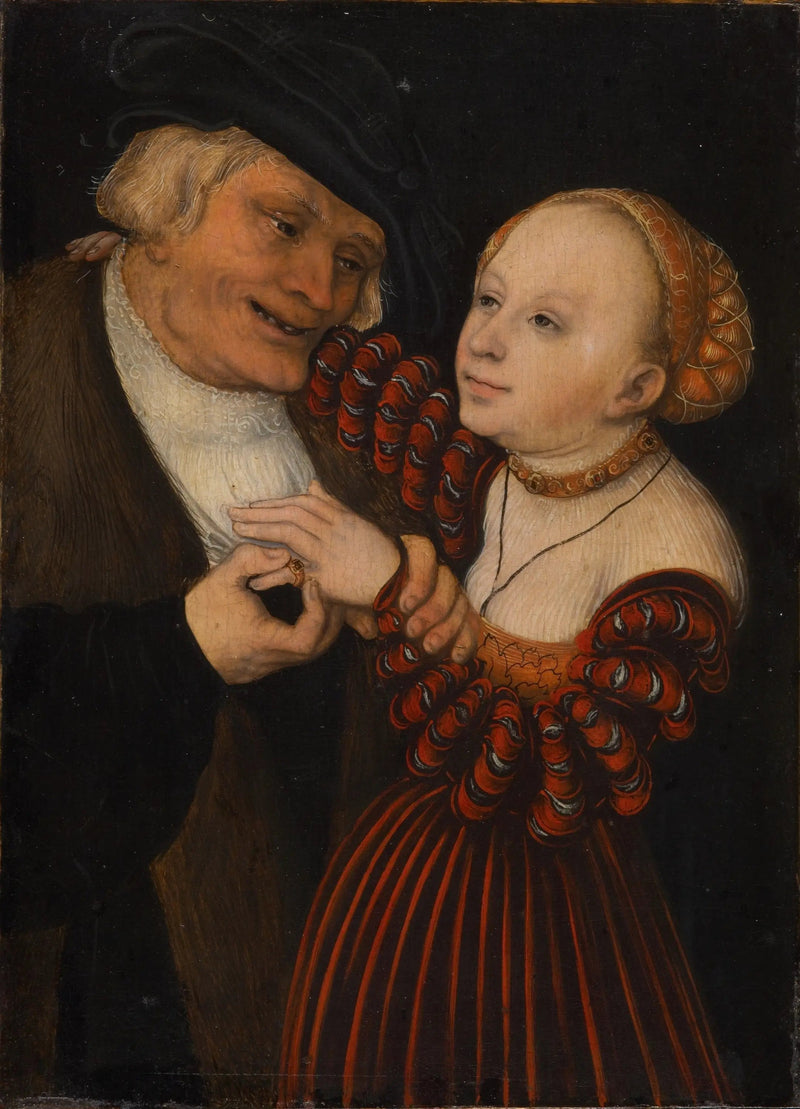 An Old Man with a Girl / An Ill-Matched Couple - Lucas Cranach the Elder