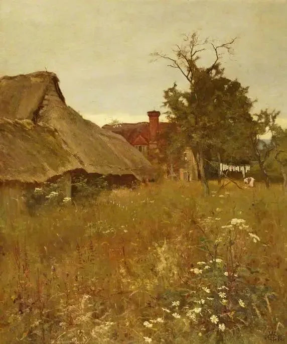 An old corner overgrown with weeds - Edward Wilkins Waite