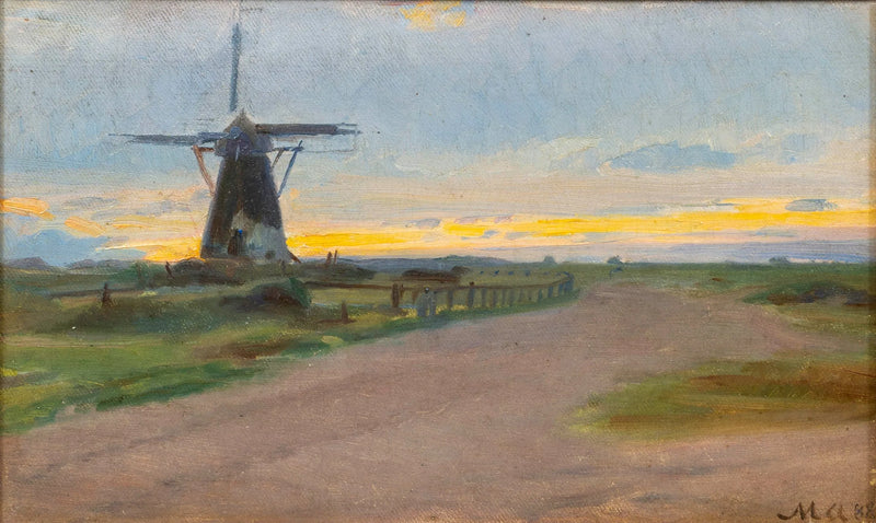 An old windmill. - Michael Peter Ancher