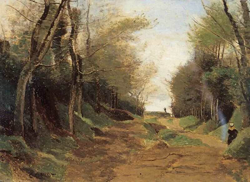 A woodland alley in northern France. Autumn - Jean-Baptiste Camille Corot