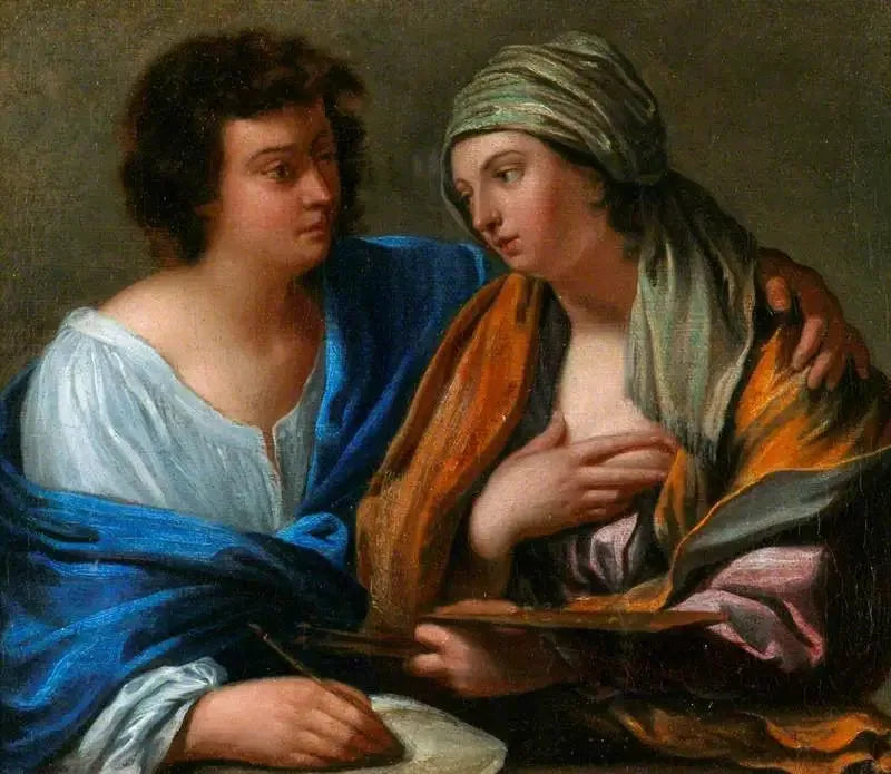 An Allegory of Painting: A Man and a Woman Representing "Disegno" and "Colore" - Guido Reni