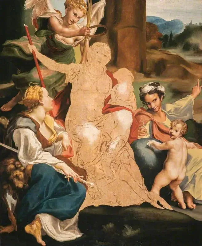 An Allegory of Virtue (unfinished) - Antonio da Correggio