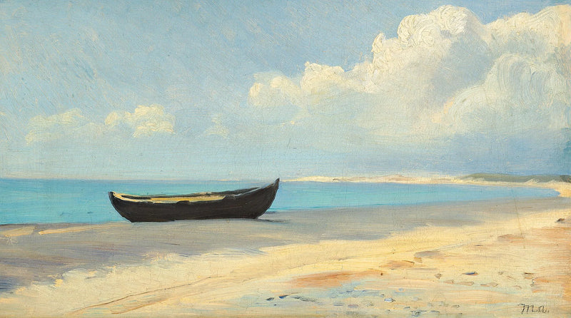 A rowboat on the beach at Skagen. - Michael Peter Ancher