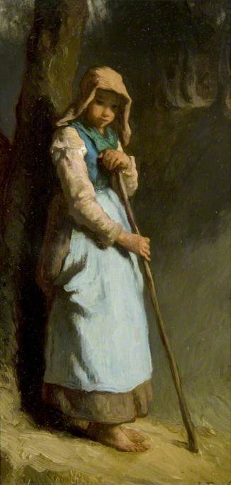 A Shepherdess - Jean-François Millet