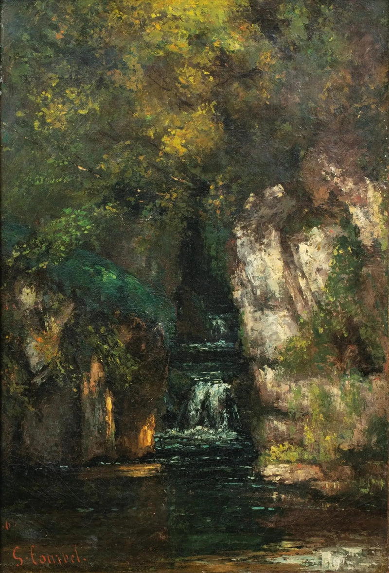 A waterfall near Ornans - Gustave Courbet