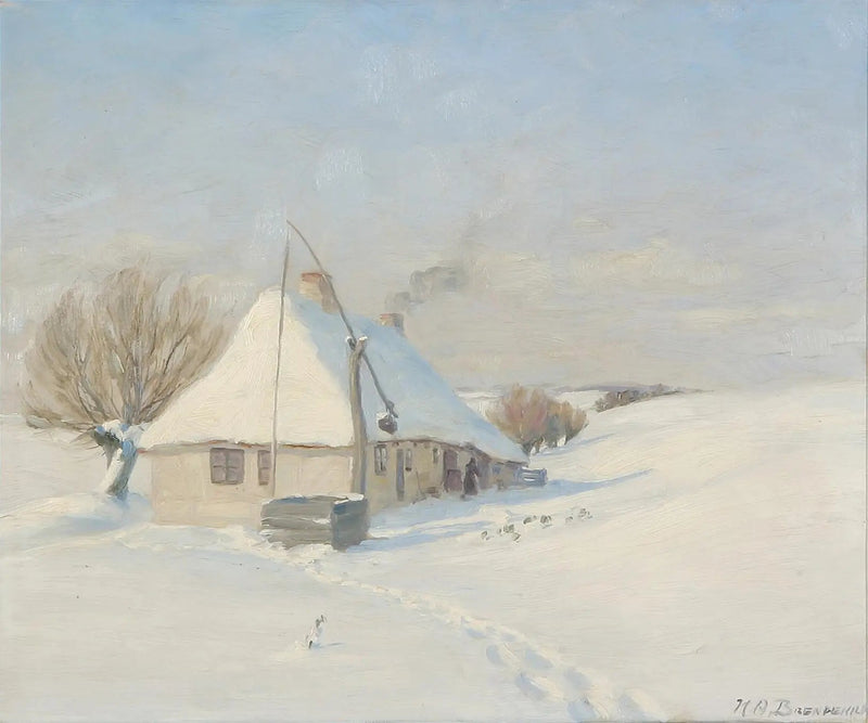 A Clear Winter Day. Hørby Mark on Funen. - H. A. Brendekilde