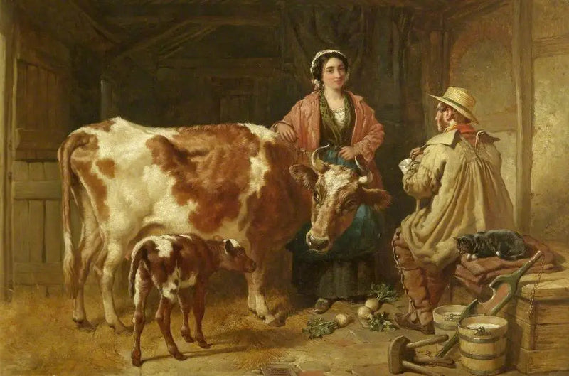 A Conversation with the Milkmaid - John Frederick Herring, Sr.