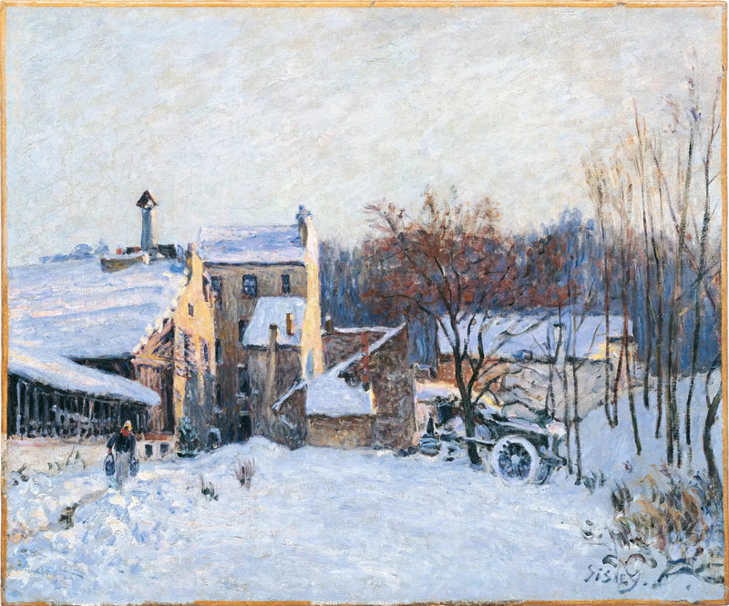A Courtyard in Chaville - Alfred Sisley