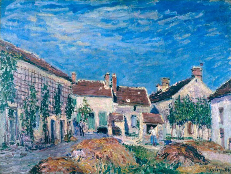 A Courtyard at Sablons - Alfred Sisley
