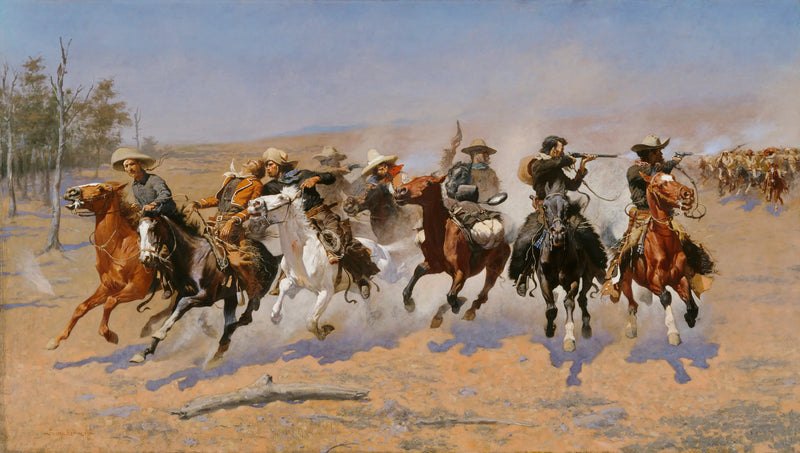 A Race to the Woods - Frederic Remington