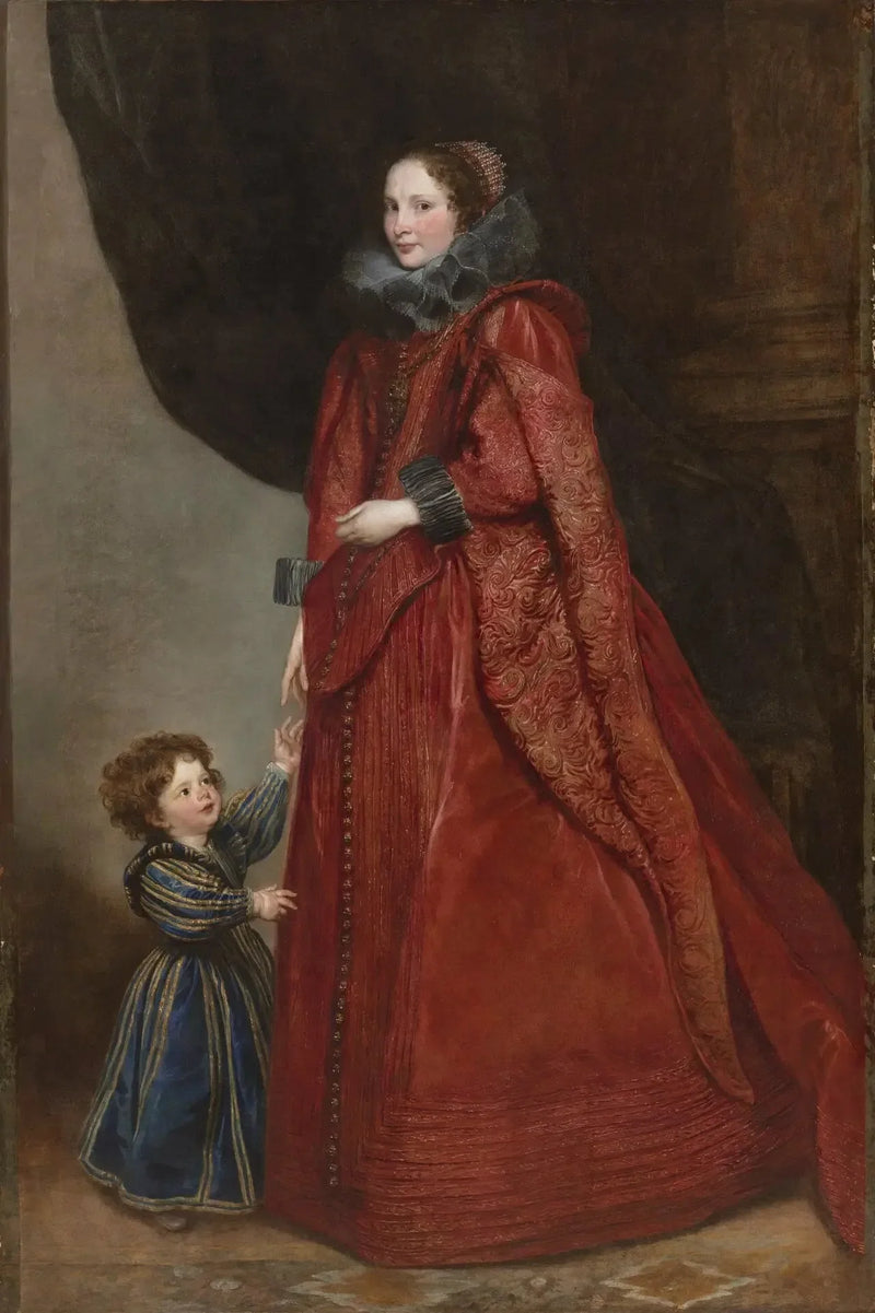A Genoese lady with her child - Antoine van Dyck