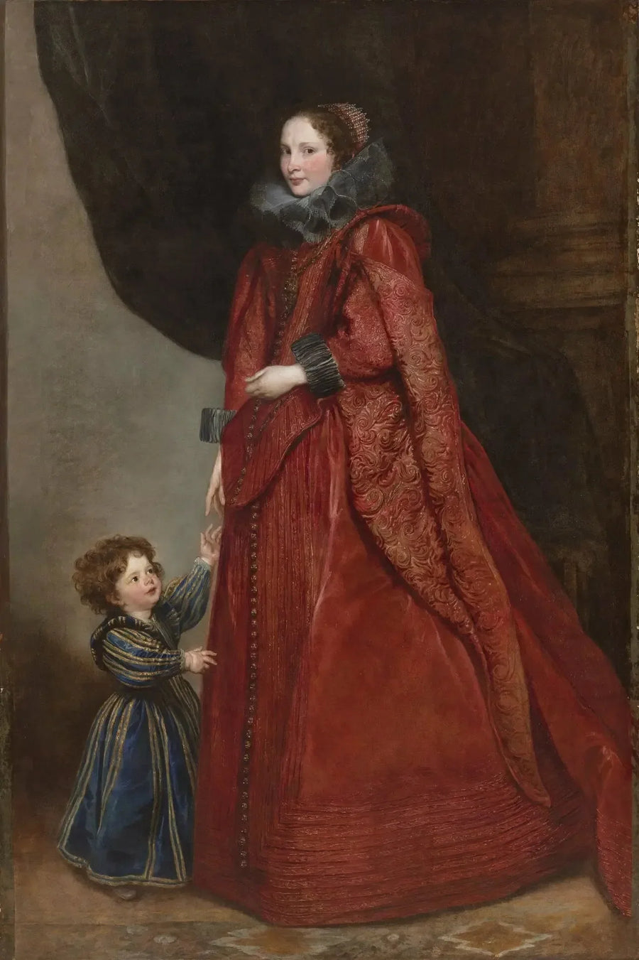 A Genoese lady with her child - Antoine van Dyck