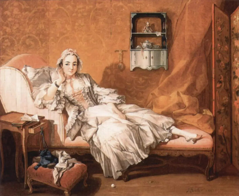 A Lady on Her Resting Bed - François Boucher