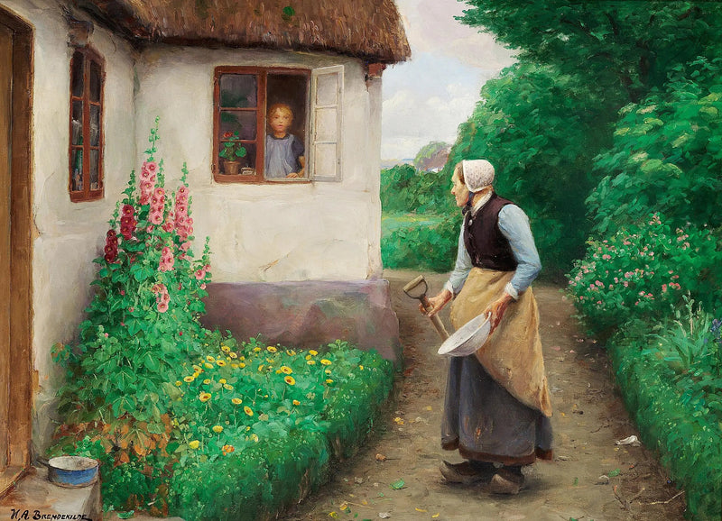 A Morning Conversation. - H. A. Brendekilde