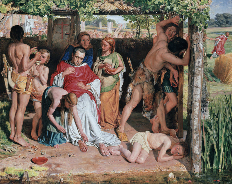 A British family converted shelters a persecuted Christian missionary by druids - William Holman Hunt