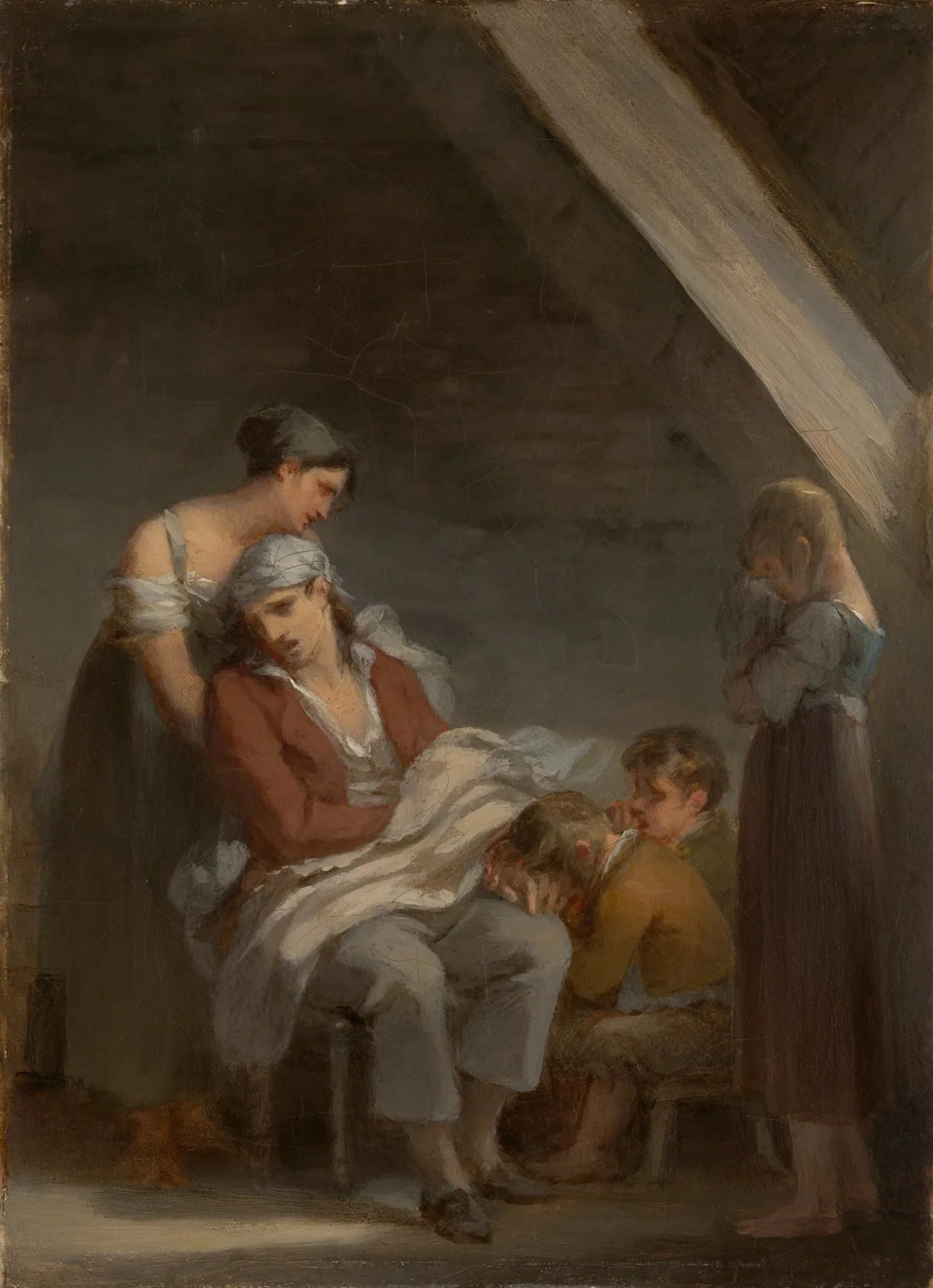 Une Famille dans la désolation (A Grief-Stricken Family) - Pierre-Paul Prud'hon image 1 reproduction d’œuvre d’art à l’huile