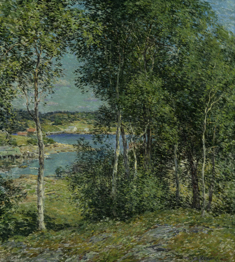 A family of birches - Willard Metcalf