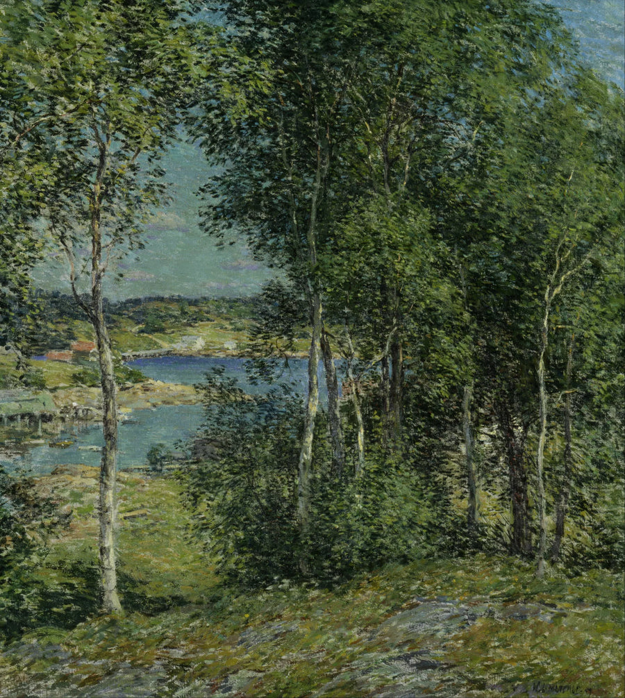 A family of birches - Willard Metcalf