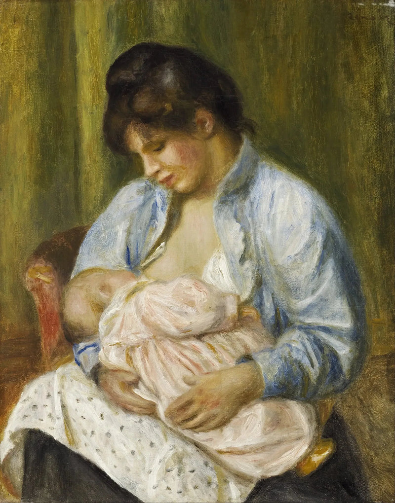 A Woman Breastfeeding a Child - Pierre-Auguste Renoir