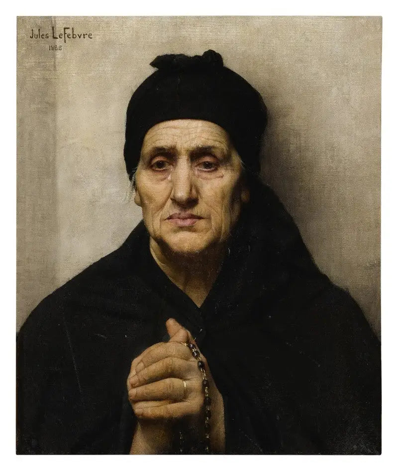An elderly Greek woman - Jules Lefebvre