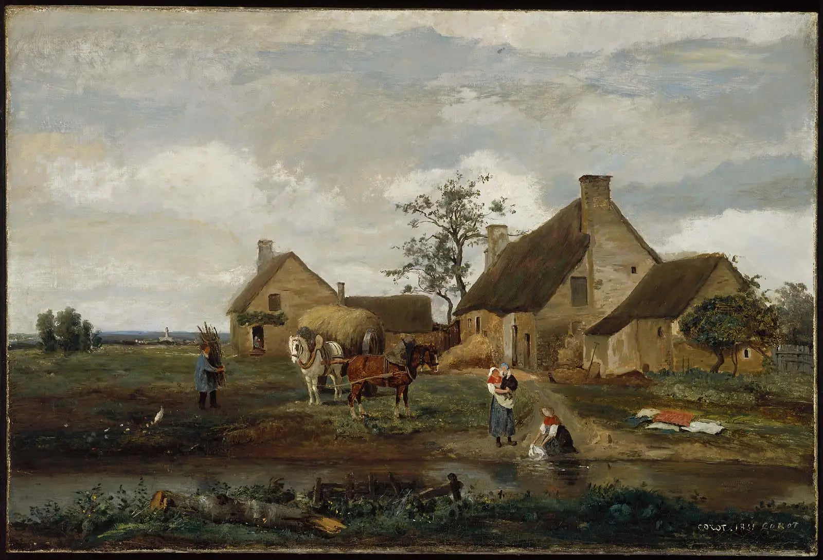Une ferme dans la Nièvre - Jean-Baptiste Camille Corot - Alpha Reproduction